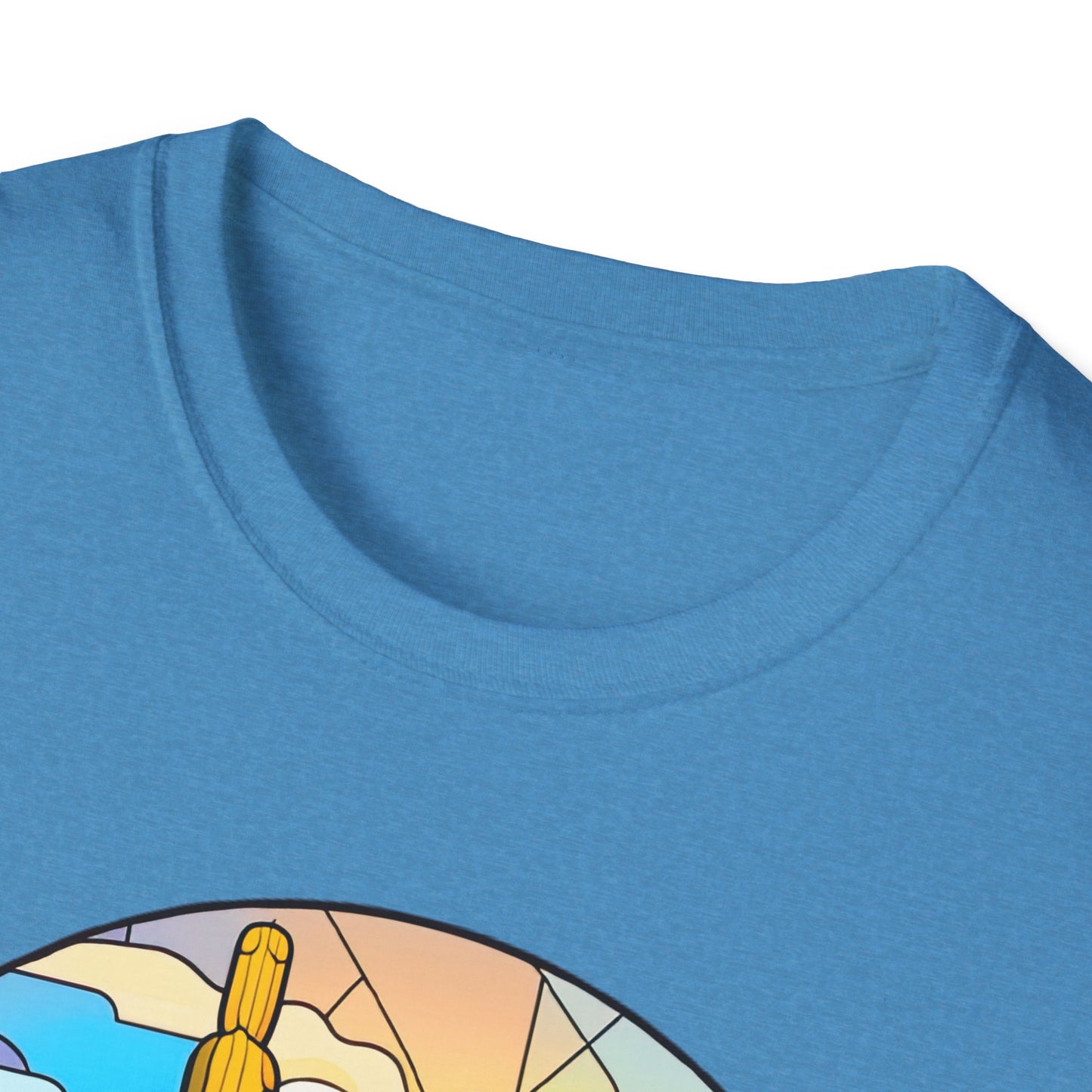 Stained Glass desert scene Unisex Softstyle T-Shirt