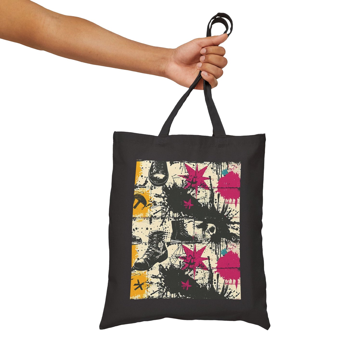 Punk Cotton Canvas Tote Bag