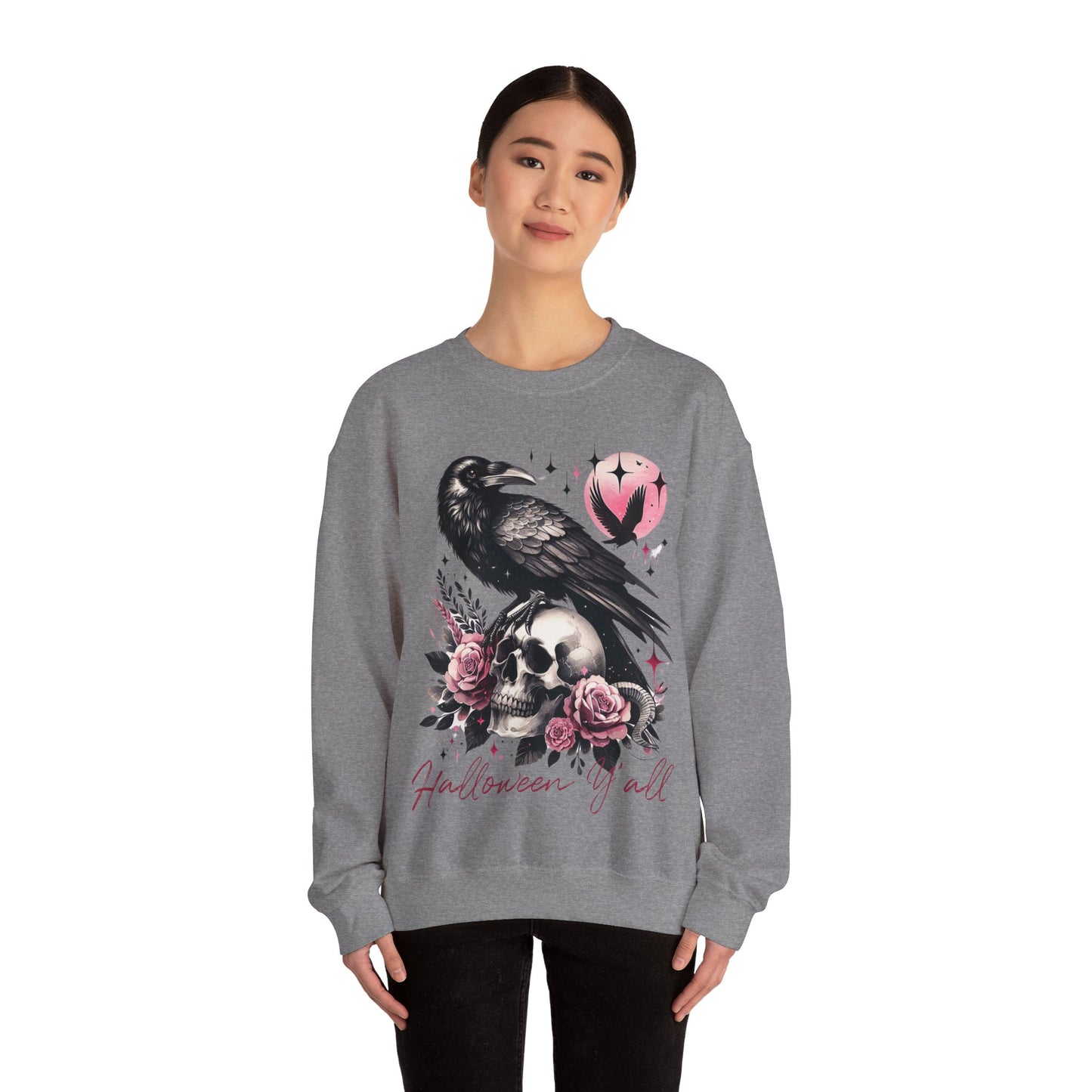 Halloween Raven Crewneck Sweatshirt