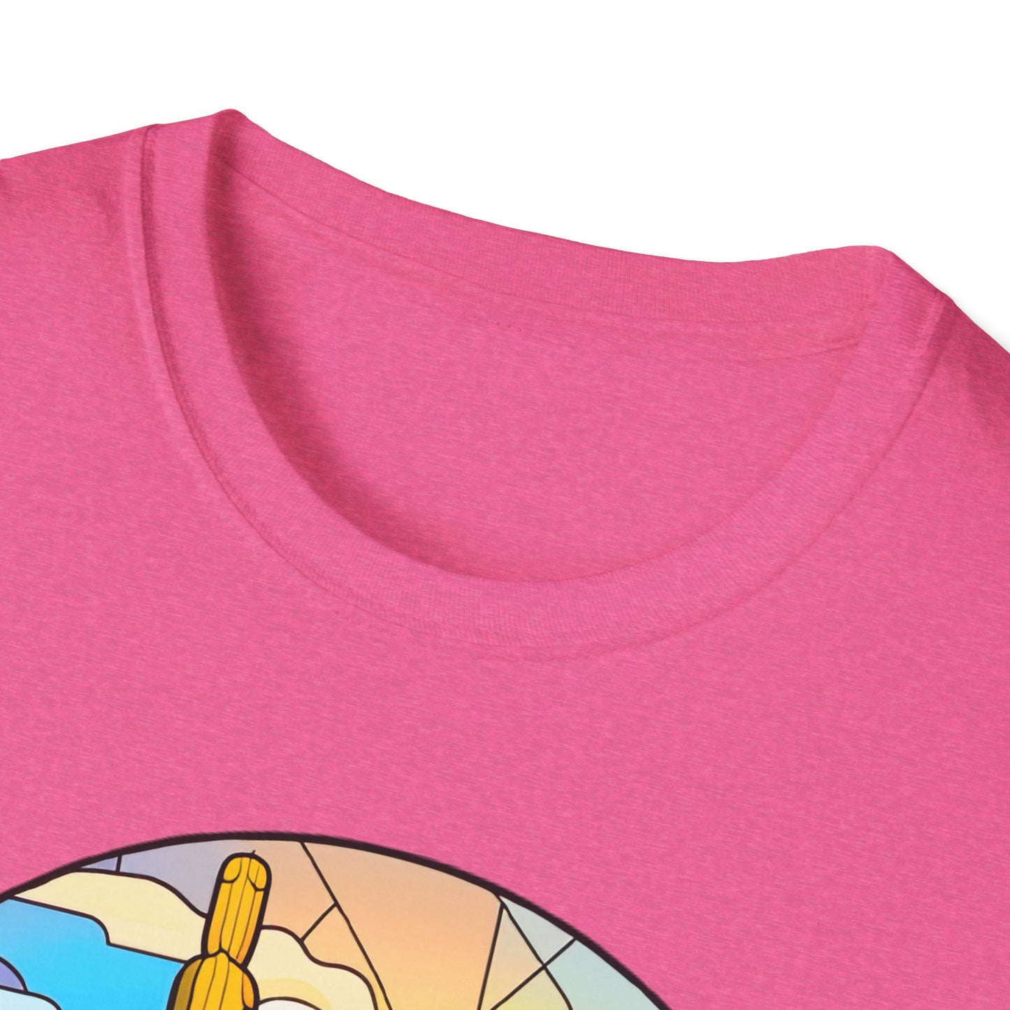 Stained Glass desert scene Unisex Softstyle T-Shirt