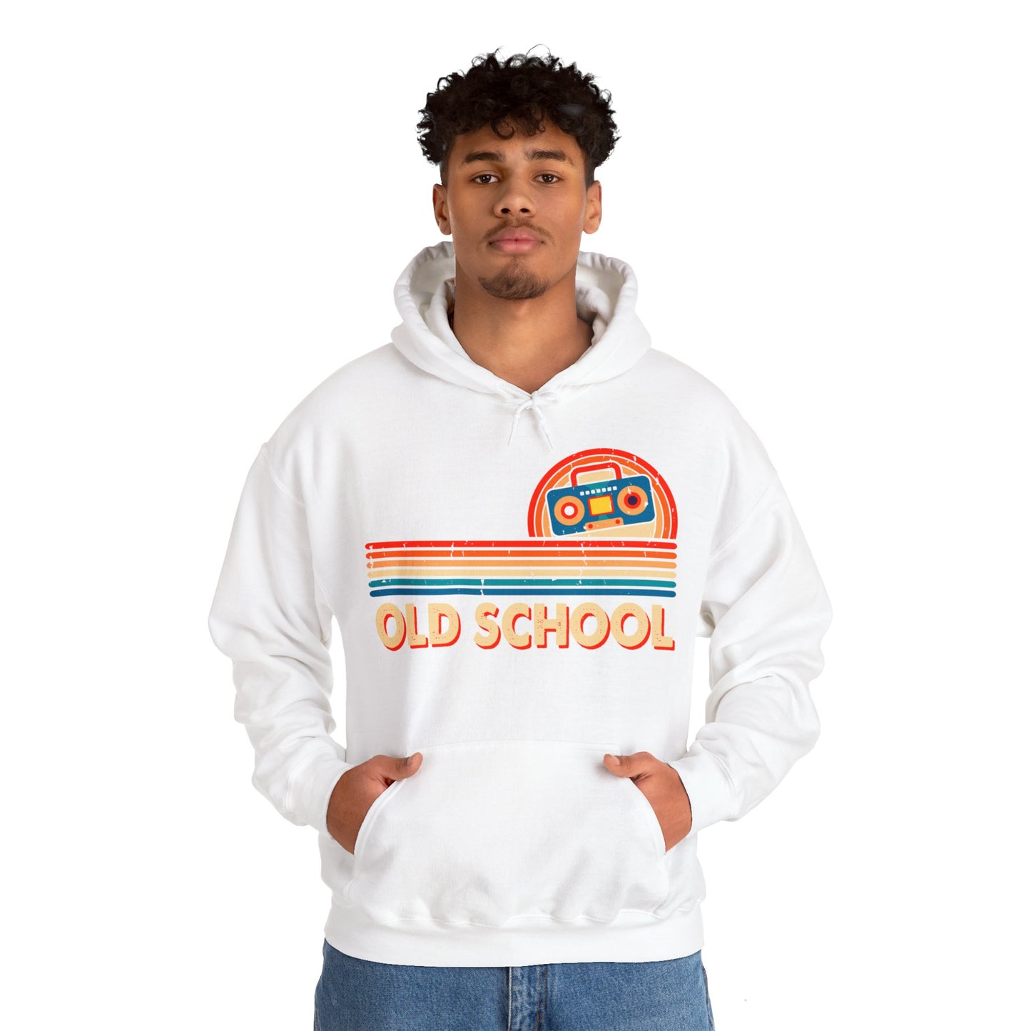 Old School Boom Box Hooded Sweatshirt