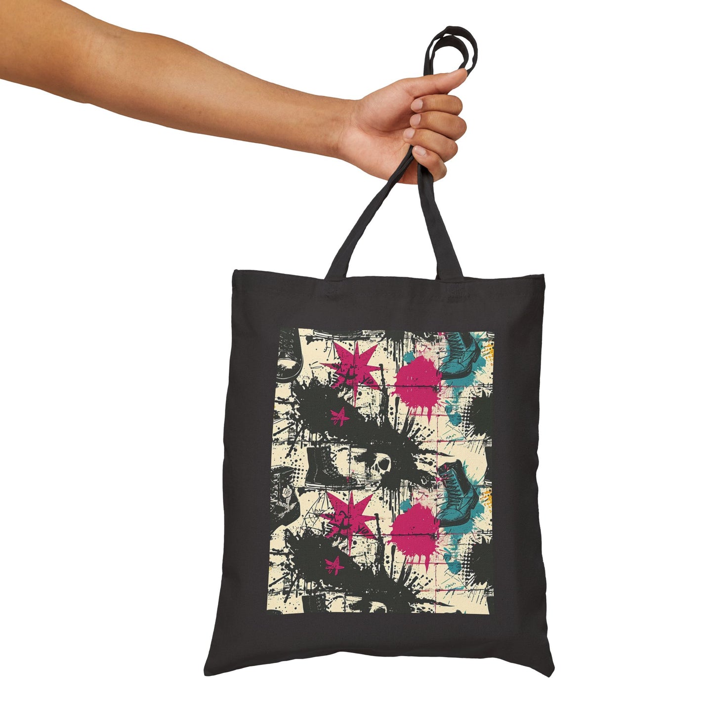 Punk Cotton Canvas Tote Bag