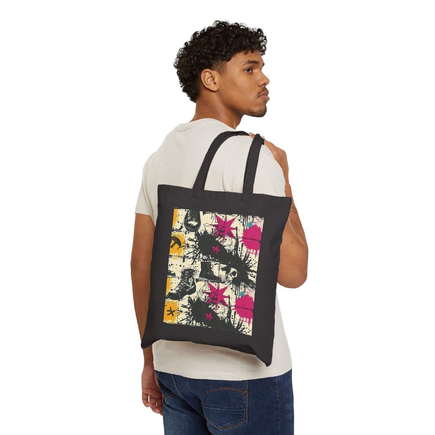 Punk Cotton Canvas Tote Bag