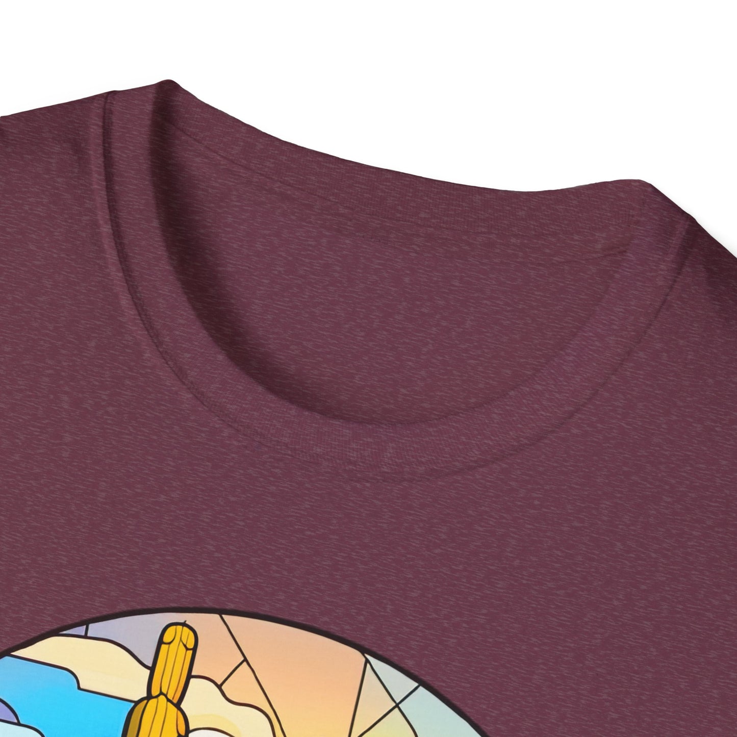 Stained Glass desert scene Unisex Softstyle T-Shirt