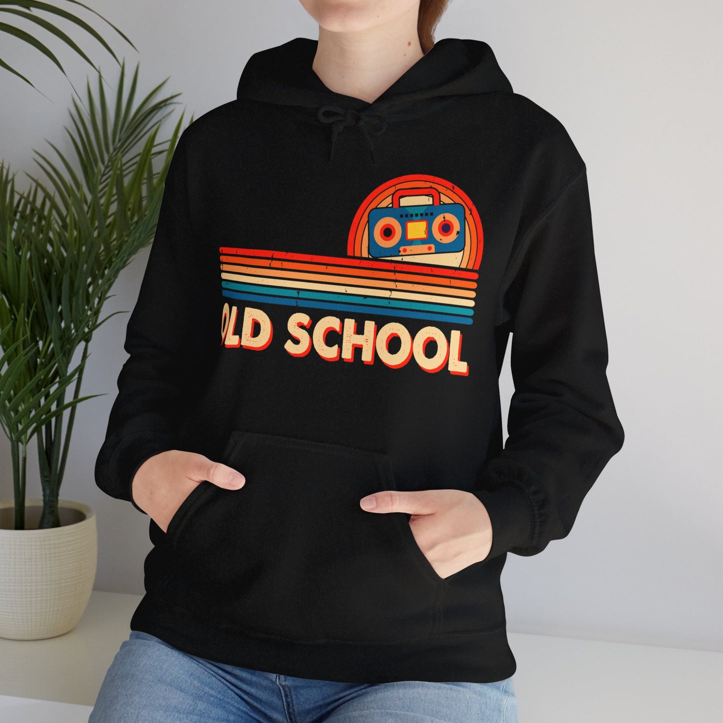 Old School Boom Box Hooded Sweatshirt