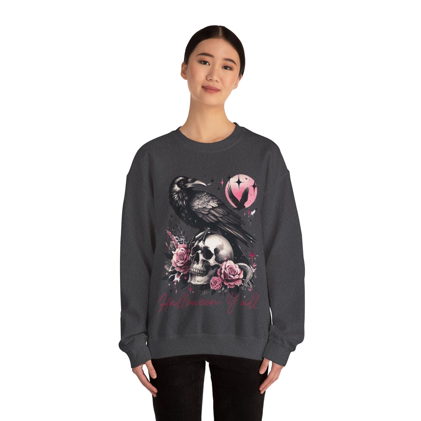 Halloween Raven Crewneck Sweatshirt