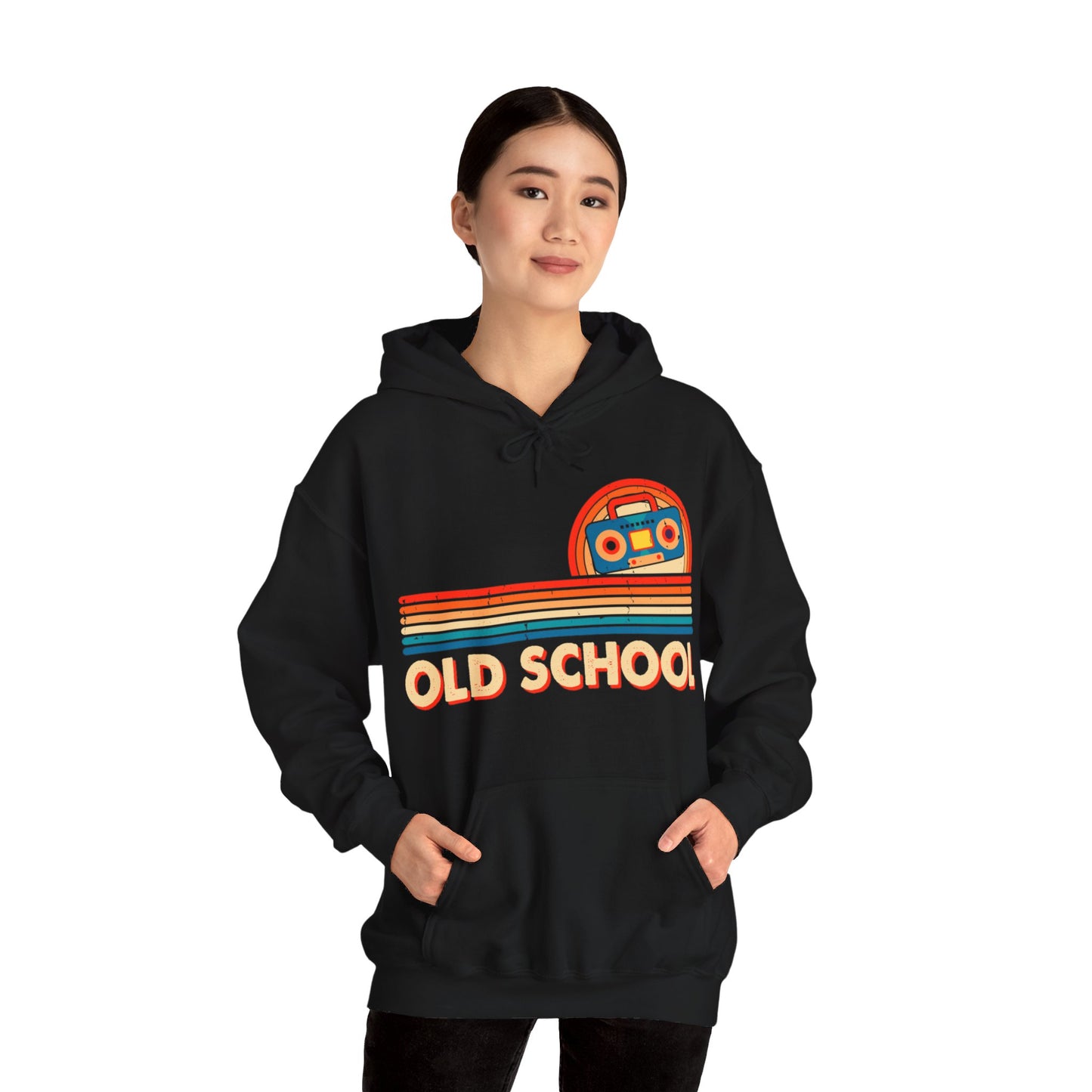 Old School Boom Box Hooded Sweatshirt