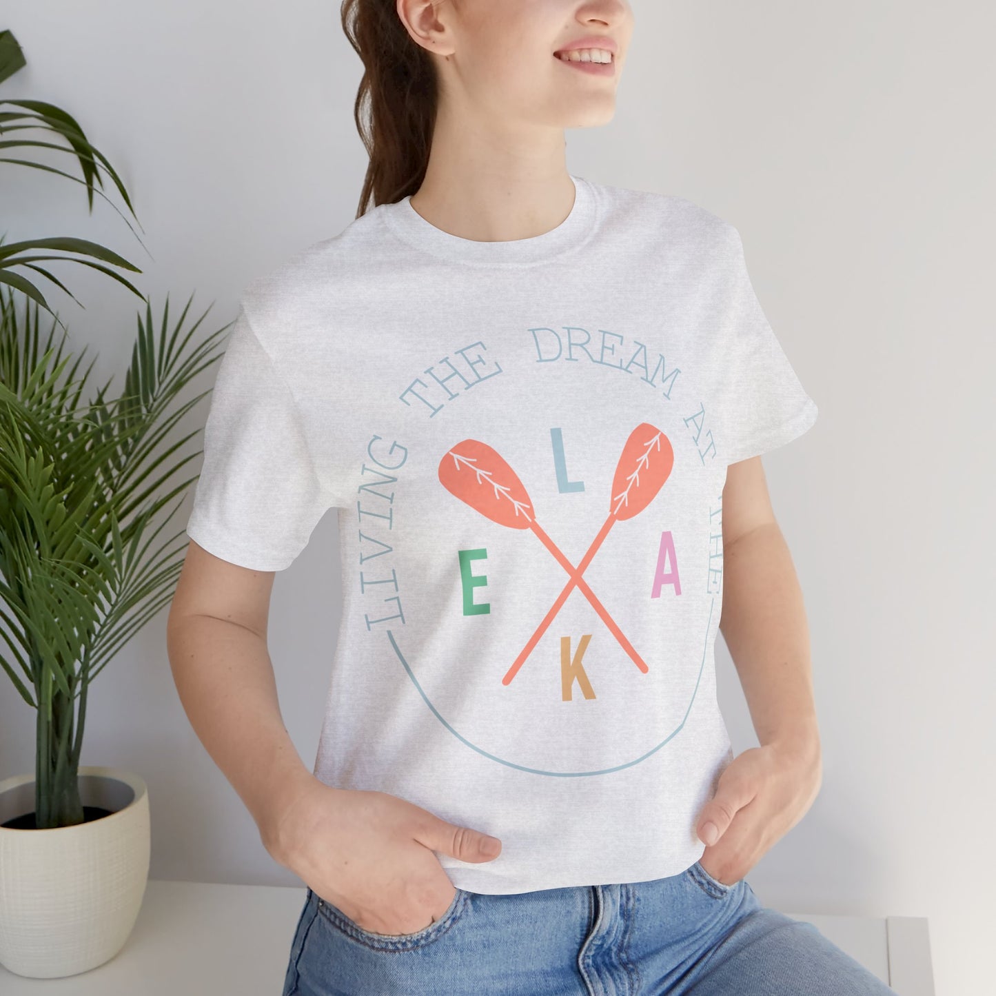 Living the Dream at the Lake Bella + Canvas Unisex Jersey Short Sleeve Tee