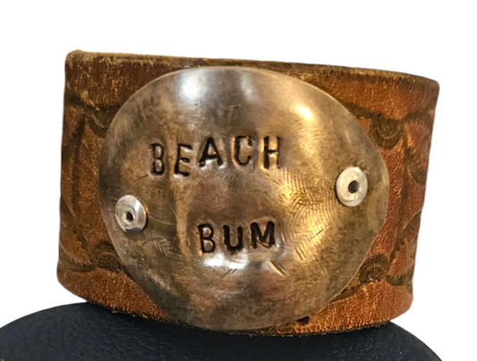 Leather cuff-Beach Bum