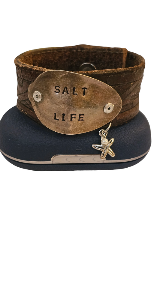 Leather cuff-Salt Life