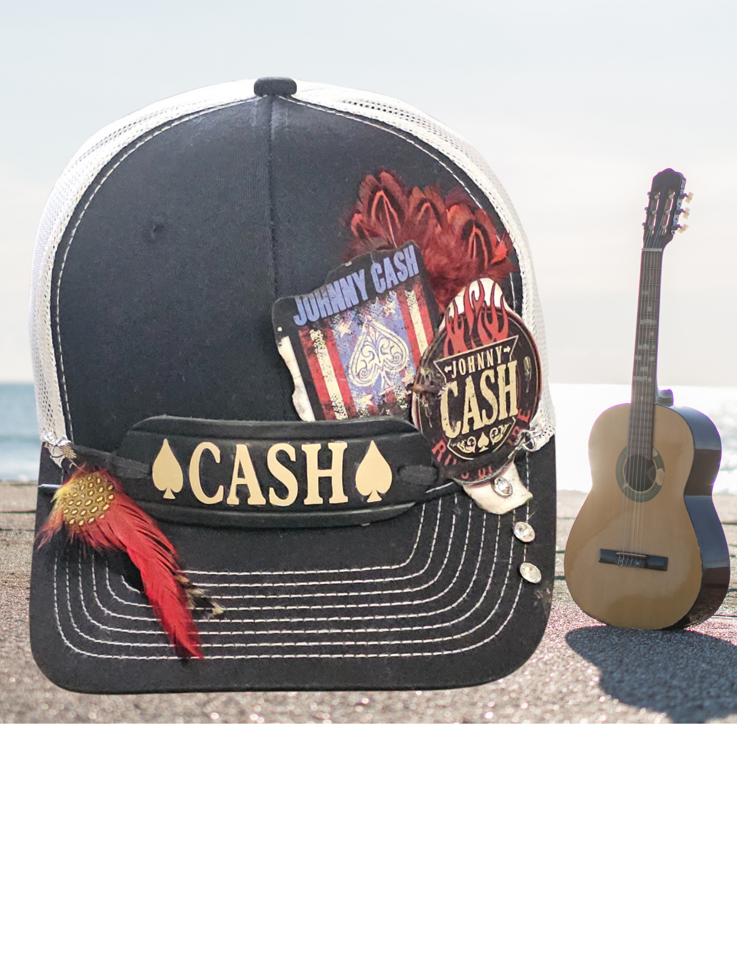 One of a kind Johnny Cash trucker cap